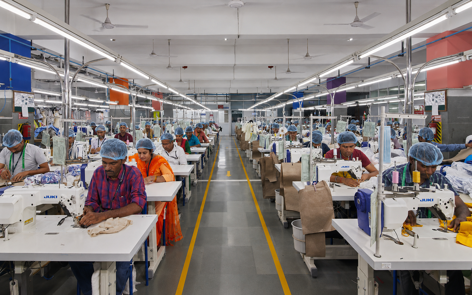 Factory floor production line